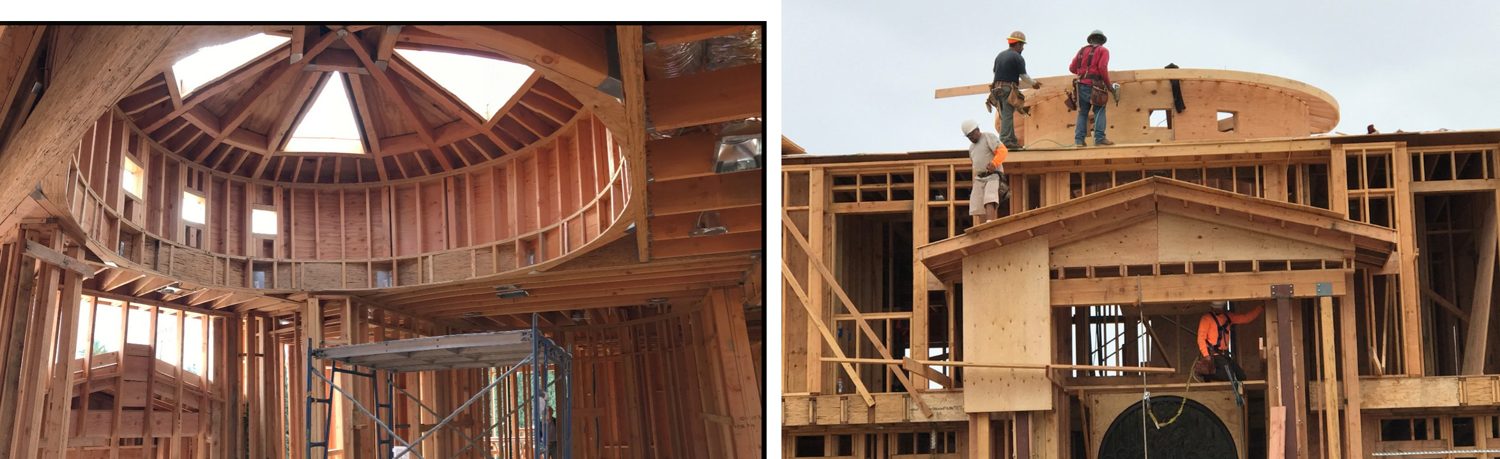 Foyer tower framing nearing completion