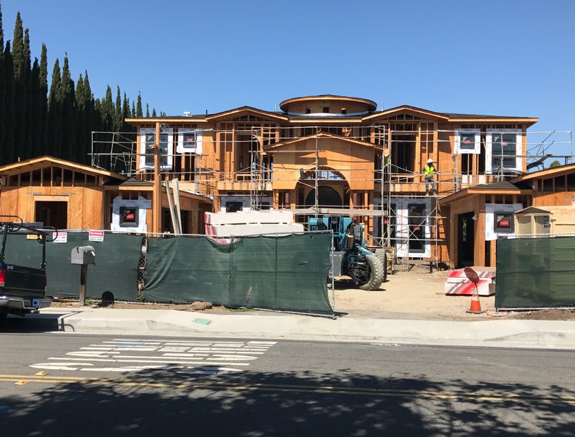 Interior framing and drywall delivery phase for custom residential construction by Newport Construction Group
